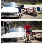Big families need big vehicles. Sometimes a stretch limousine will do. At the same campground in Idaho Springs.