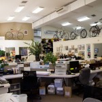 Look at them bikes inside Adventure Cycling Association's headquarters in Missoula!